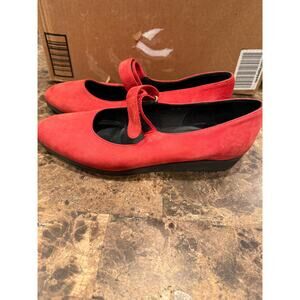 Sudini Suede wedge red Mary Jane’s.